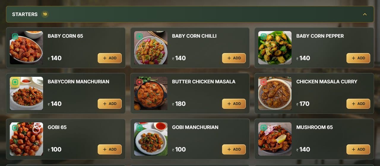 Escape Restaurant — Food Ordering & Billing System